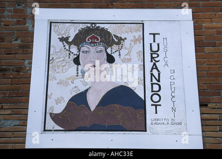 Manifester de Turandot Torre del Lago Toscane Italie Banque D'Images