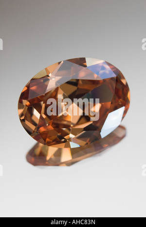 Diamant taille ovale de Champagne, Banque D'Images