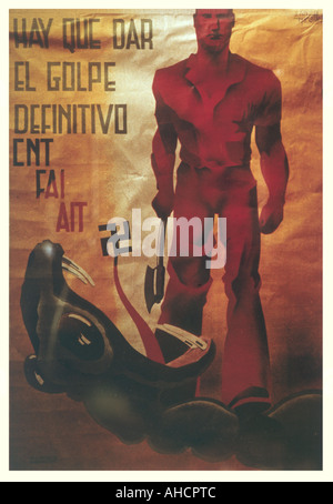 Cnt fasciste anti Poster Banque D'Images