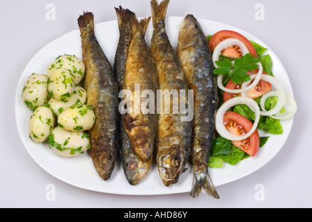 Sardines grillées Portugal food Banque D'Images