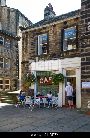 Sid's Cafe à partir de la série TV 'Last of the Summer Wine". Holmfirth, West Yorkshire UK. Banque D'Images