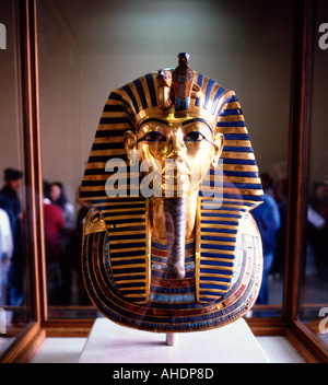 Tutankhamens Masque de mort, Le Caire, Egypte Banque D'Images