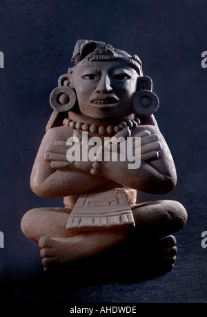 Mexique artefact archéologique zapotèque urne funéraire en céramique AD 500 Banque D'Images