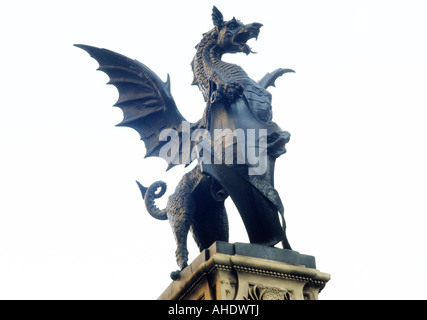 Temple Bar Griffin Bronze limite occidentale de la ville de Londres Banque D'Images