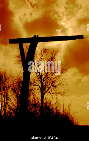 Gibbet Cambridgshire caxton Banque D'Images