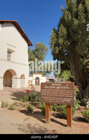 La mission de San Juan Bautista State Park CA USA Banque D'Images