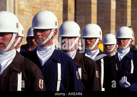 Le jour de l'indépendance de l'armée turque dans Mouseloum Anitkabir, Ankara Turquie . Banque D'Images