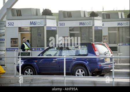 Postes de péage sur le Midland Expressway dans les West Midlands UK Banque D'Images