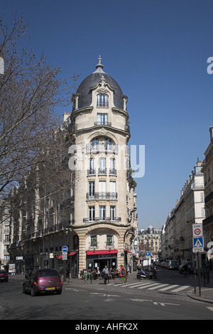 Croisement de la rue Raspail et le boulevard du Montparnasse Paris France Banque D'Images