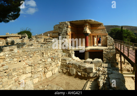 Knossos Crète Crète Grèce Minoan ruiner l'Europe Grec Banque D'Images