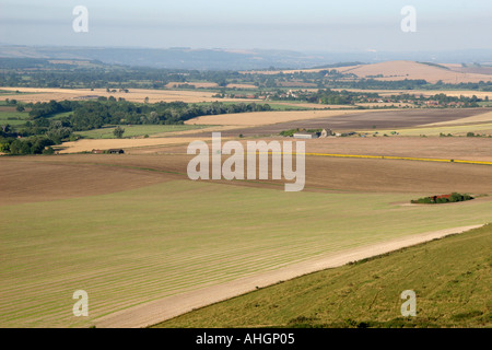 7 Août 2005 Avis de Vale de Pewsey de tous Cannings bas Wiltshire England UK James Sturcke Banque D'Images