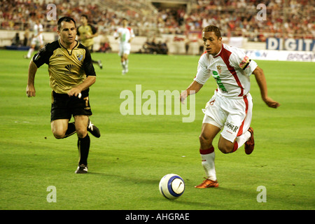 Gerardo Malaga CF et Adriano Sevilla FC Banque D'Images