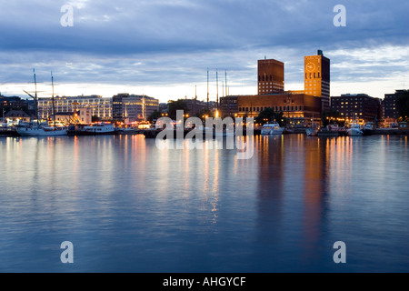 Zone d'Aker Brygge dans le centre-ville d'Oslo, Norvège Banque D'Images