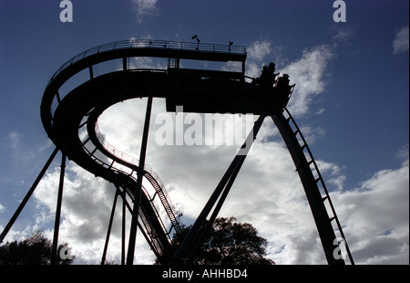 Le Nemesis roller coaster at Alton Towers Banque D'Images