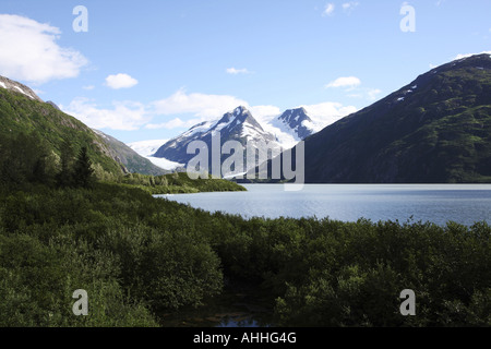 Paysage près d'Anchorage, Alaska avec lentilles Lake, Alaska, USA Banque D'Images