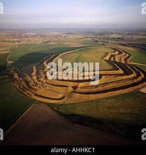 Maiden Castle Âge de fer fort Dorchester Dorset Banque D'Images