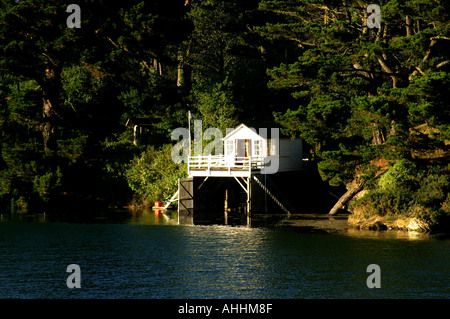 Bateaux sur le ruisseau St Just St Just in Roseland Cornwall Banque D'Images
