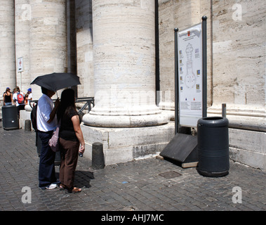 Trouver votre chemin autour de la ville du Vatican Rome Banque D'Images