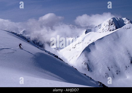 UK Ecosse Inverness Shire Ski sur Aonach Mor sur Carn Plus Derag et Ben Nevis Banque D'Images