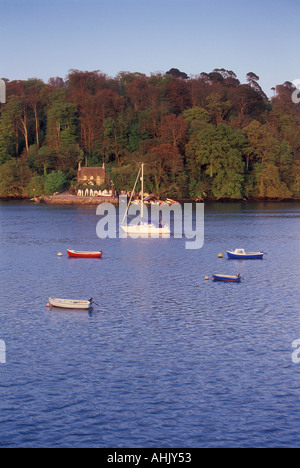 Greenway Quay sur la rivière Dart Devon England UK Banque D'Images