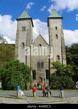 Les plus de 850 ans de l'église Saint Mary's est le plus ancien bâtiment de Bergen, en Norvège, qui est toujours en usage Banque D'Images