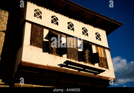 Grèce centrale thessalie pélion pélion village de vizitsa une ancienne maison traditionnelle en bois Banque D'Images