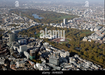 Vue aérienne du palais de Buckingham à Londres au Royaume-Uni Banque D'Images