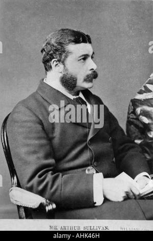 SIR ARTHUR SULLIVAN compositeur anglais prolifique de 1842 à 1900, qui a combiné avec W S Gilbert pour produire une série d'opéras légères Banque D'Images