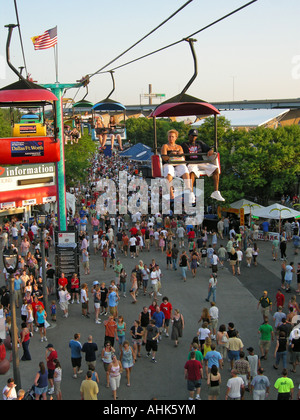 Summerfest en gondole à Milwaukee, Wisconsin, USA. Banque D'Images