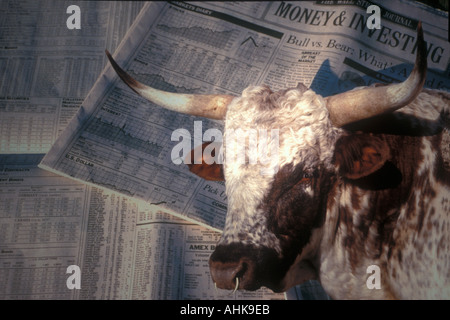 Bull Bourse ou marché haussier Banque D'Images