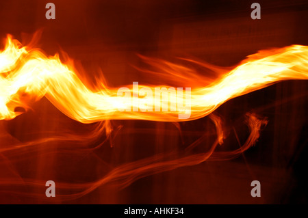 trainée de feu Banque D'Images