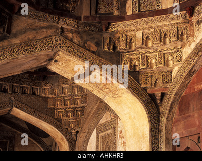 Détail de mosquée de Lodi Gardens, Delhi, Inde Banque D'Images