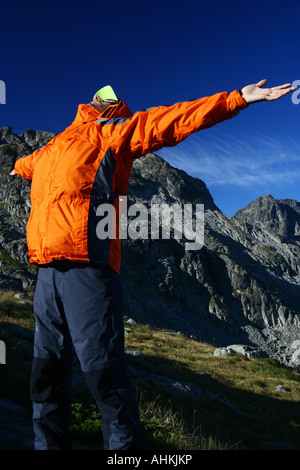 En vacances en belle céleste montagne de Rila, Bulgarie, Europe Banque D'Images