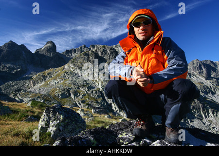 En vacances en belle céleste montagne de Rila, Bulgarie, Europe Banque D'Images