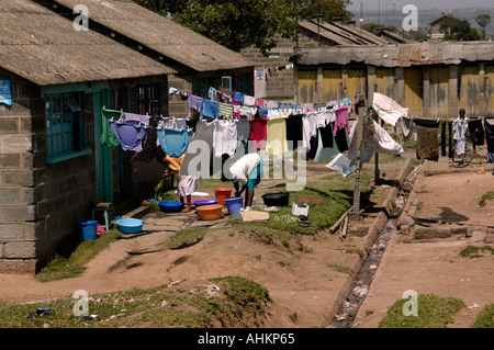 Afrique Kenya Tanzanie frontier border town house urbaines Banque D'Images