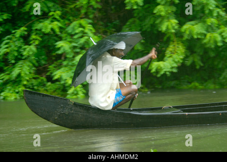 La vie pendant la mousson au Kerala Banque D'Images