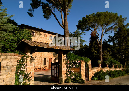 Italie Toscane Fattoria Valle country estate villa manoir de siège Banque D'Images