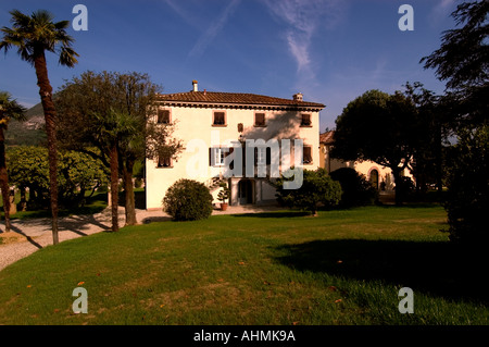 Fattoria Hotel Albergo Villa Martha Lucca Toscane Italie campagnarde estate villa manoir fresque peinture murale Banque D'Images