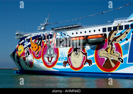 Bateau de croisière italien Italie Toscane Livorno Banque D'Images