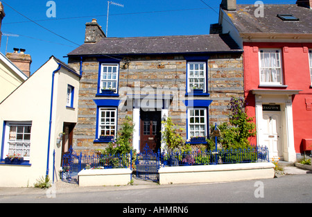 Construit en pierre traditionnelle en gallois dans le village de St Dogmaels West Wales Pembrokeshire UK Banque D'Images