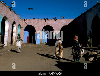 Marché de la viande à Harar en Ethiopie Banque D'Images