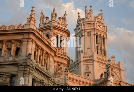 Communications du bureau de poste Palace, Plaza de la Cibeles, Madrid, Espagne Banque D'Images