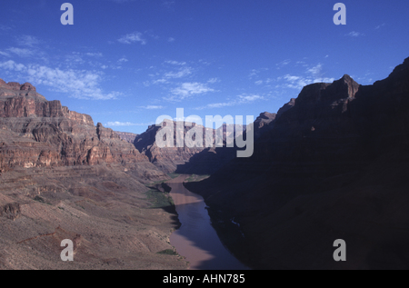 Vue sur le Grand Canyon depuis un hélicoptère Banque D'Images