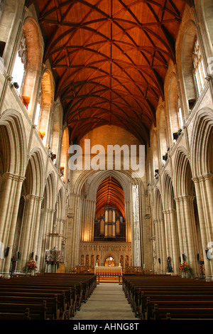 Nef de la cathédrale de Ripon Yorkshire UK Banque D'Images