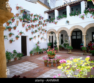 Patio lors de la compétition annuelle, Cordoue, Espagne Banque D'Images