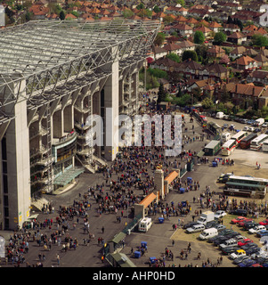 Jour de match de rugby de Twickenham RFU UK Vue aérienne Banque D'Images