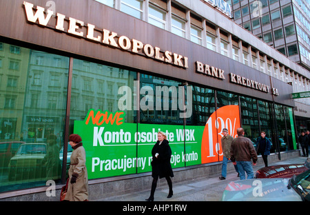 Le bâtiment de la banque WBK dans le centre de Poznan, Pologne Banque D'Images