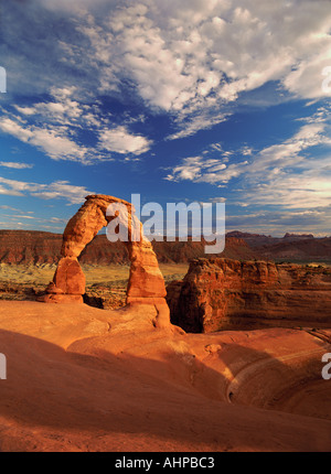 M00313M tiff Delicate Arch et nuages Arches National Park Utah Banque D'Images