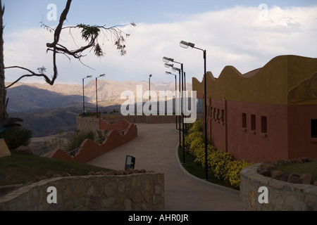 Le Parque Cretacico, le nouveau parc de dinosaures mis en place à négliger les empreintes de dinosaures à la Cal Orko Mountain Sucre, Bolivie Banque D'Images