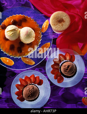 Icecream desserts editorial food Banque D'Images